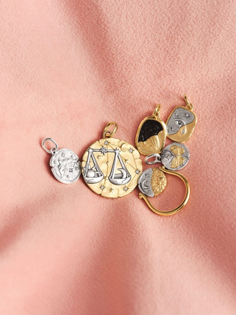 Medaglioni zodiacali Pandora Talisman con simboli astrologici e charm componibili