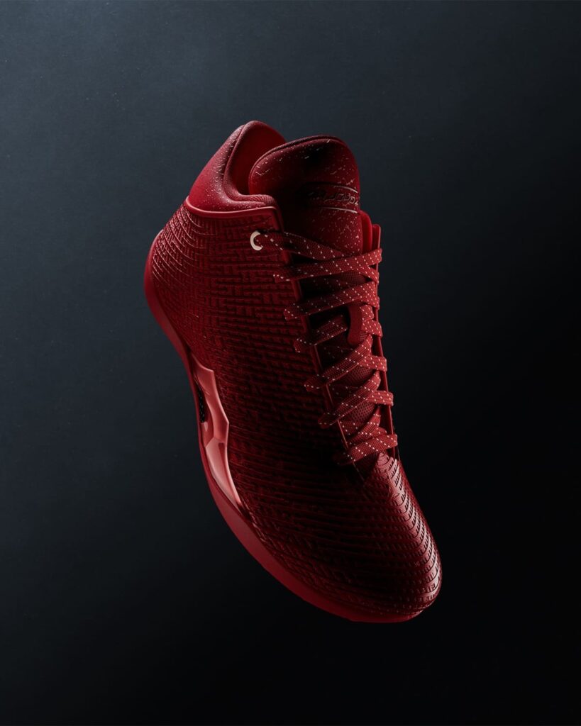 Air Jordan 41 Ruby rossa vista dall'alto