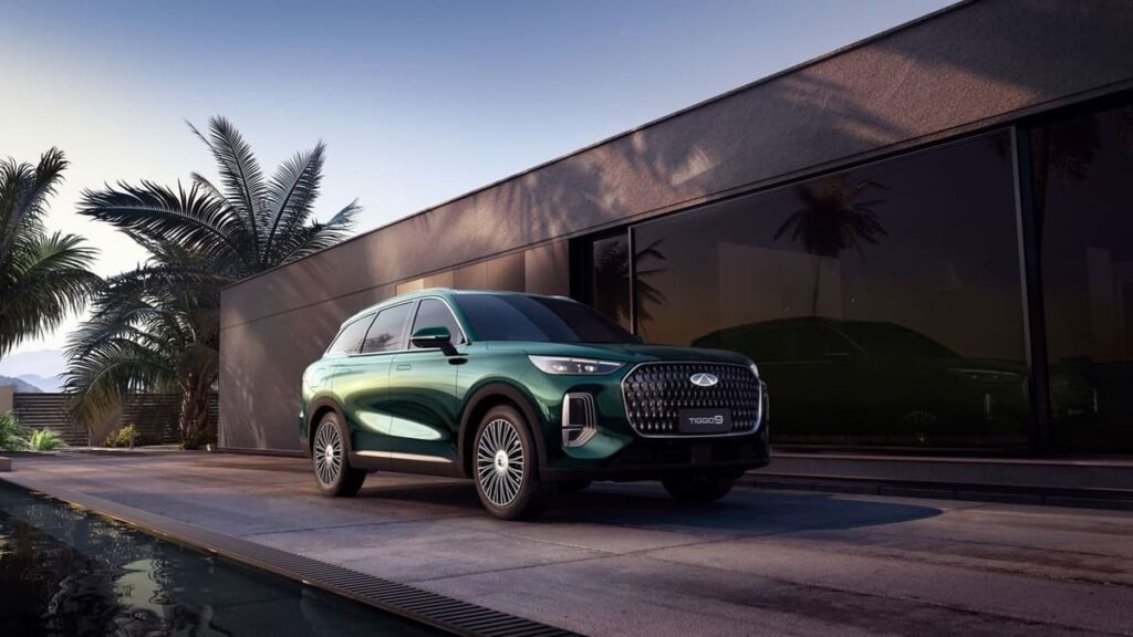 Chery Tiggo 9 vista anteriore, SUV a 7 posti in arrivo in Italia