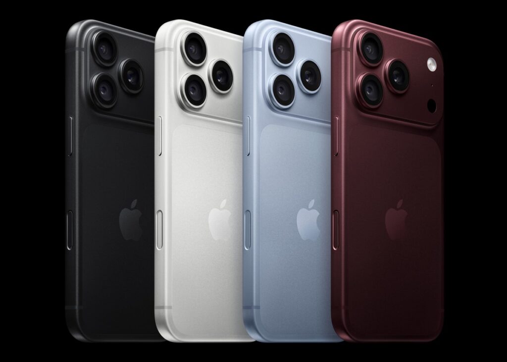 iPhone 18 Pro e iPhone 18 Pro Max nei quattro colori nero, argento, ghiacciaio e borgogna
