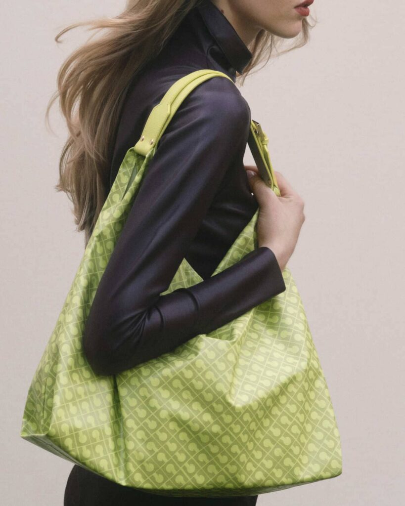 Borsa Amazzonia di Gherardini in colorazione Lime, collezione autunno inverno 2026-27