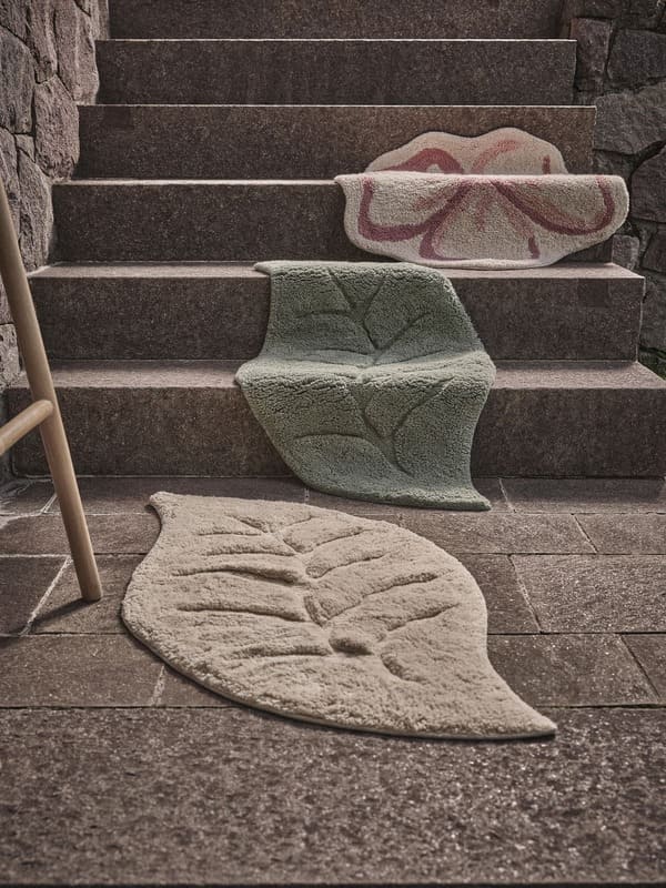 Tappeti della collezione Coincasa Abitare la natura dalle forme organiche ispirate alla natura