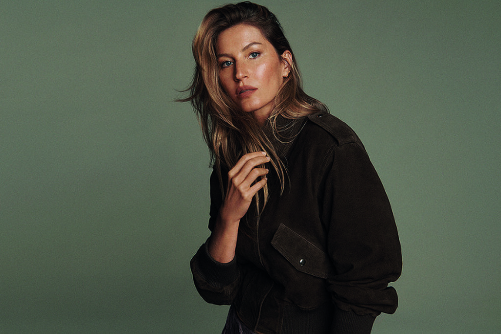 Gisele Bündchen con un capospalla della collezione Marc O'Polo, campagna autunno inverno 2026