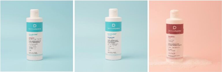 I tre nuovi shampoo Dermovitamina per il cuoio capelluto: Calmilene AF Block, Calmilene Psoriacare e Prurito Shampoo Lenitivo